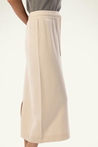 Wool-Cashmere Drawstring Maxi Skirt - SOLOVA MOVE