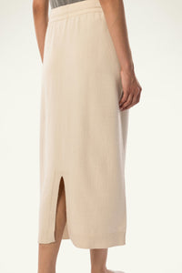 Wool-Cashmere Drawstring Maxi Skirt - SOLOVA MOVE