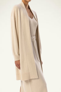 Wool-Cashmere Longline Open Cardigan - SOLOVA MOVE