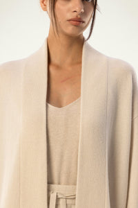 Wool-Cashmere Longline Open Cardigan - SOLOVA MOVE