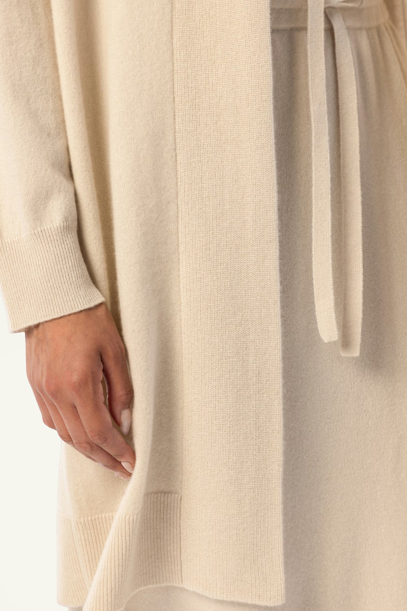 Wool-Cashmere Longline Open Cardigan - SOLOVA MOVE