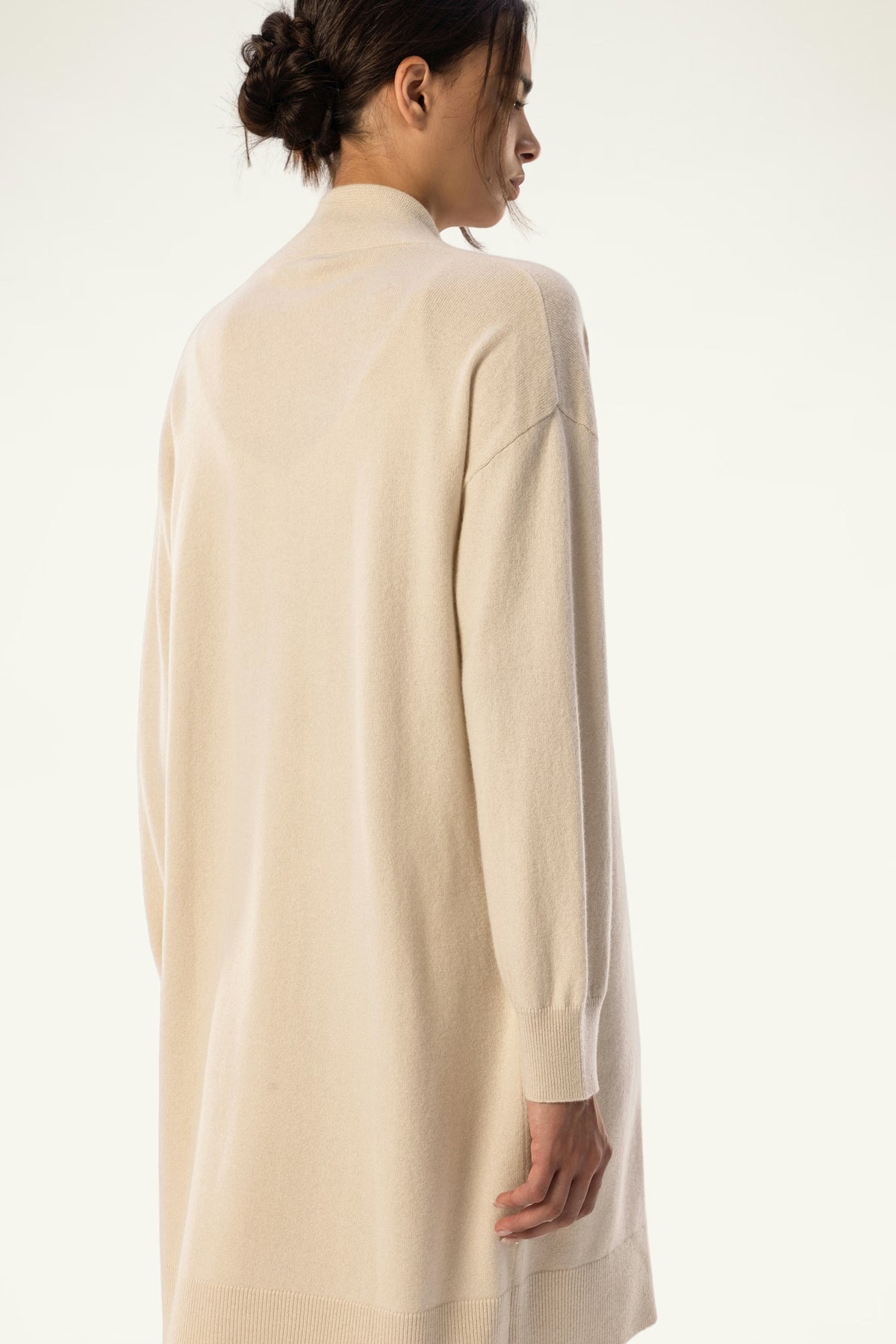 Wool-Cashmere Longline Open Cardigan - SOLOVA MOVE