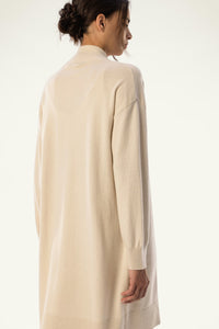 Wool-Cashmere Longline Open Cardigan - SOLOVA MOVE