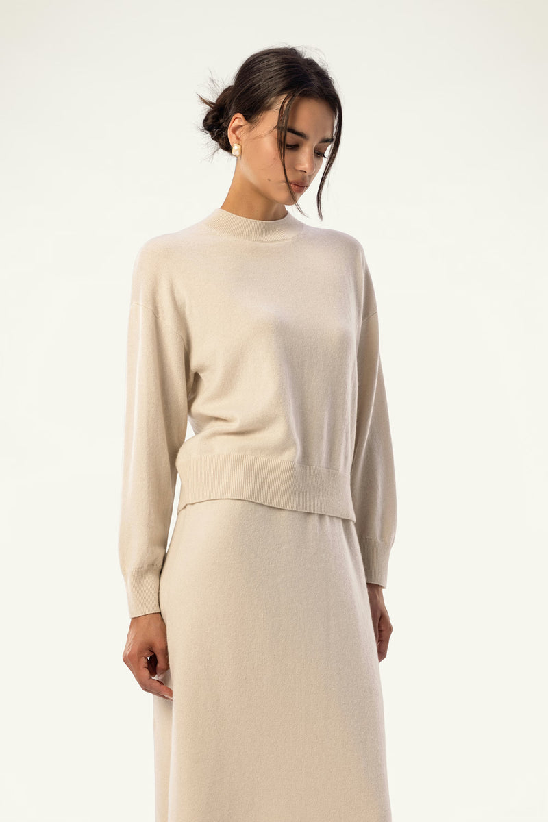 Wool-Cashmere Relaxed Lounge Crewneck - SOLOVA MOVE