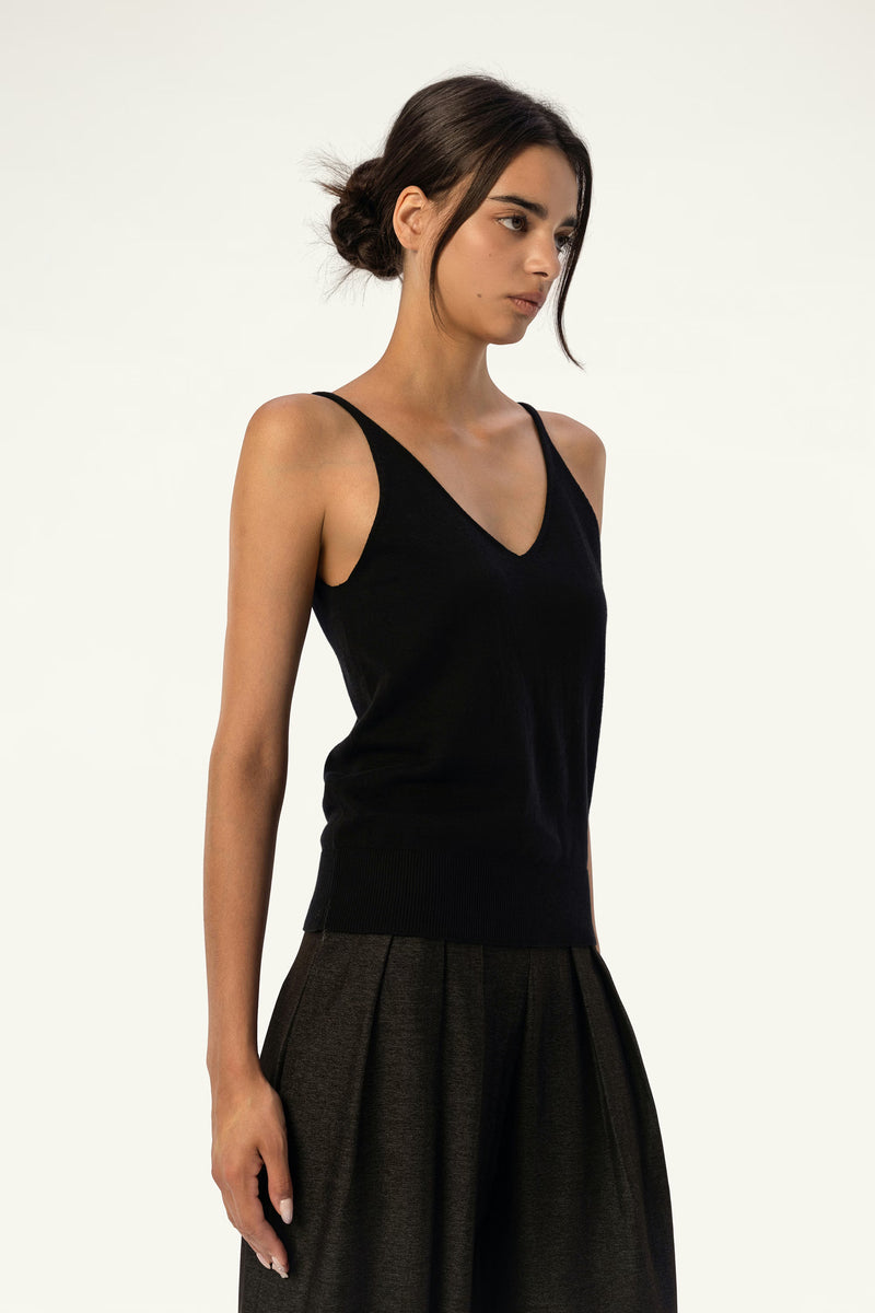Cotton-Silk-Cashmere V-Neck Camisole - SOLOVA MOVE