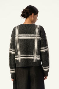 Daily Windowpane V-Neck Cardigan - SOLOVA MOVE