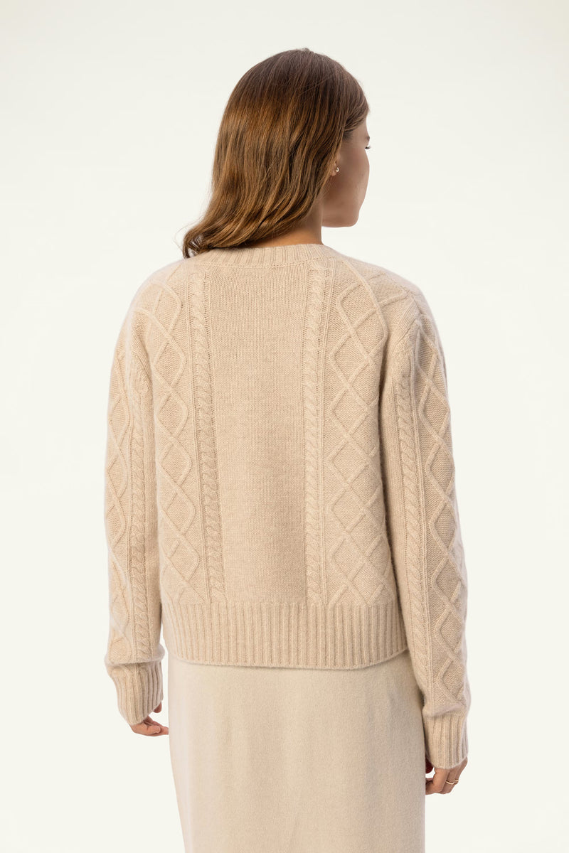 Jane Cashmere Cable Cardigan - SOLOVA MOVE