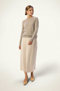 Daily 100% Cashmere Women's Crew Neck Sweater-Sage Green - SOLOVA MOVE