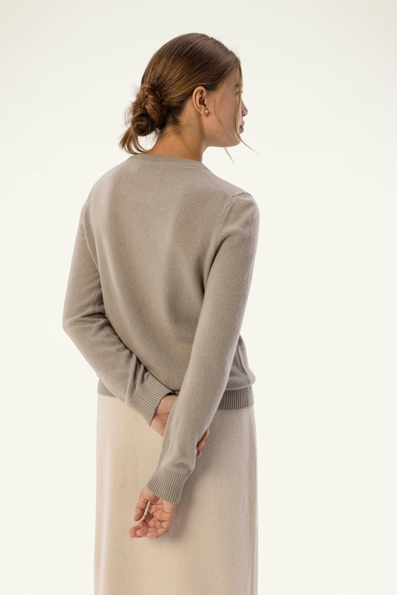 Daily 100% Cashmere Women's Crew Neck Sweater-Sage Green - SOLOVA MOVE