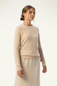 Daily Women's Cashmere Crewneck — White - SOLOVA MOVE