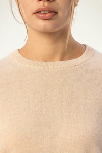 Daily Women's Cashmere Crewneck — White - SOLOVA MOVE