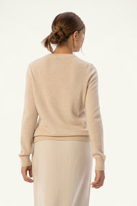 Daily Women's Cashmere Crewneck — White - SOLOVA MOVE