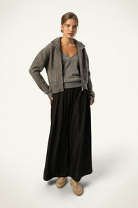 Elena Alpaca-Blend Zip-Front Cardigan - SOLOVA MOVE