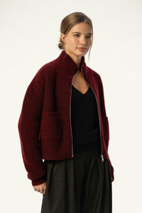 Elena Alpaca-Blend Zip-Front Cardigan - SOLOVA MOVE
