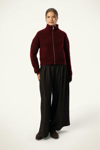 Elena Alpaca-Blend Zip-Front Cardigan - SOLOVA MOVE