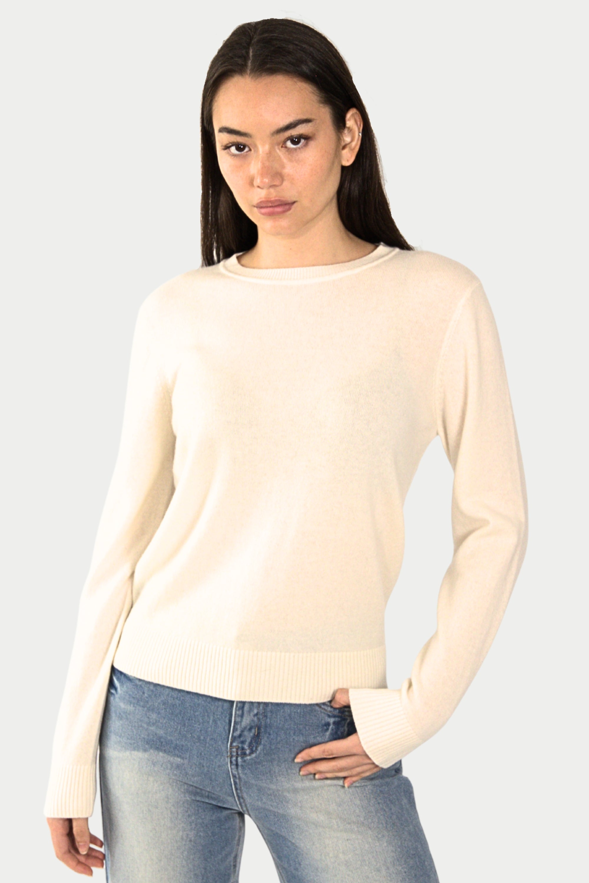 Daily 100% Cashmere Women's Crew Neck Sweater - SOLOVA MOVE