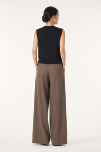 Cotton-Silk-Cashmere Sleeveless Cardigan