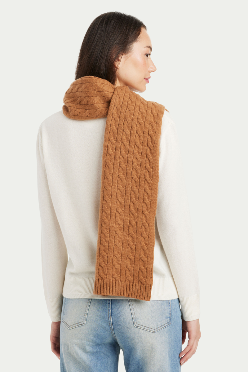Cable Knit Cashmere Scarf - SOLOVA MOVE