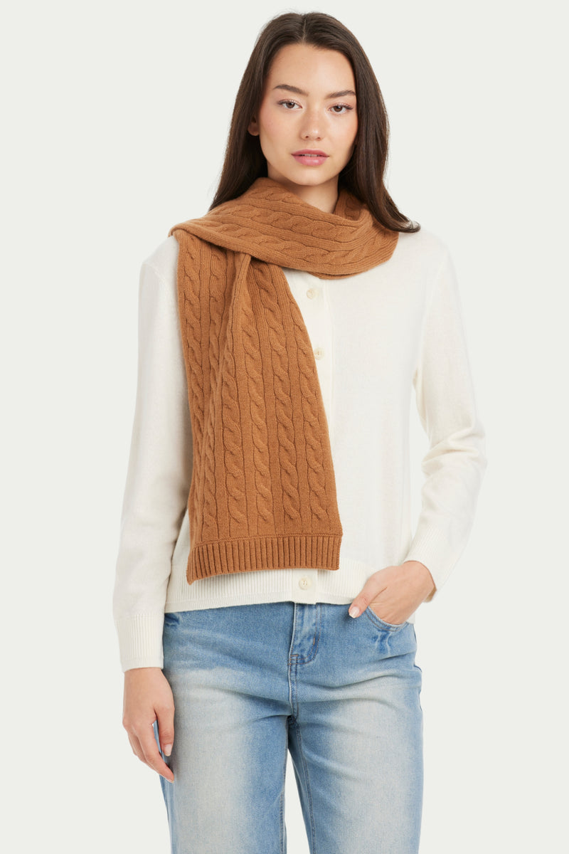 Cable Knit Cashmere Scarf - SOLOVA MOVE