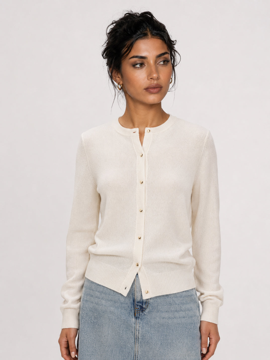 Daily Women's Crew Neck Cardigan
