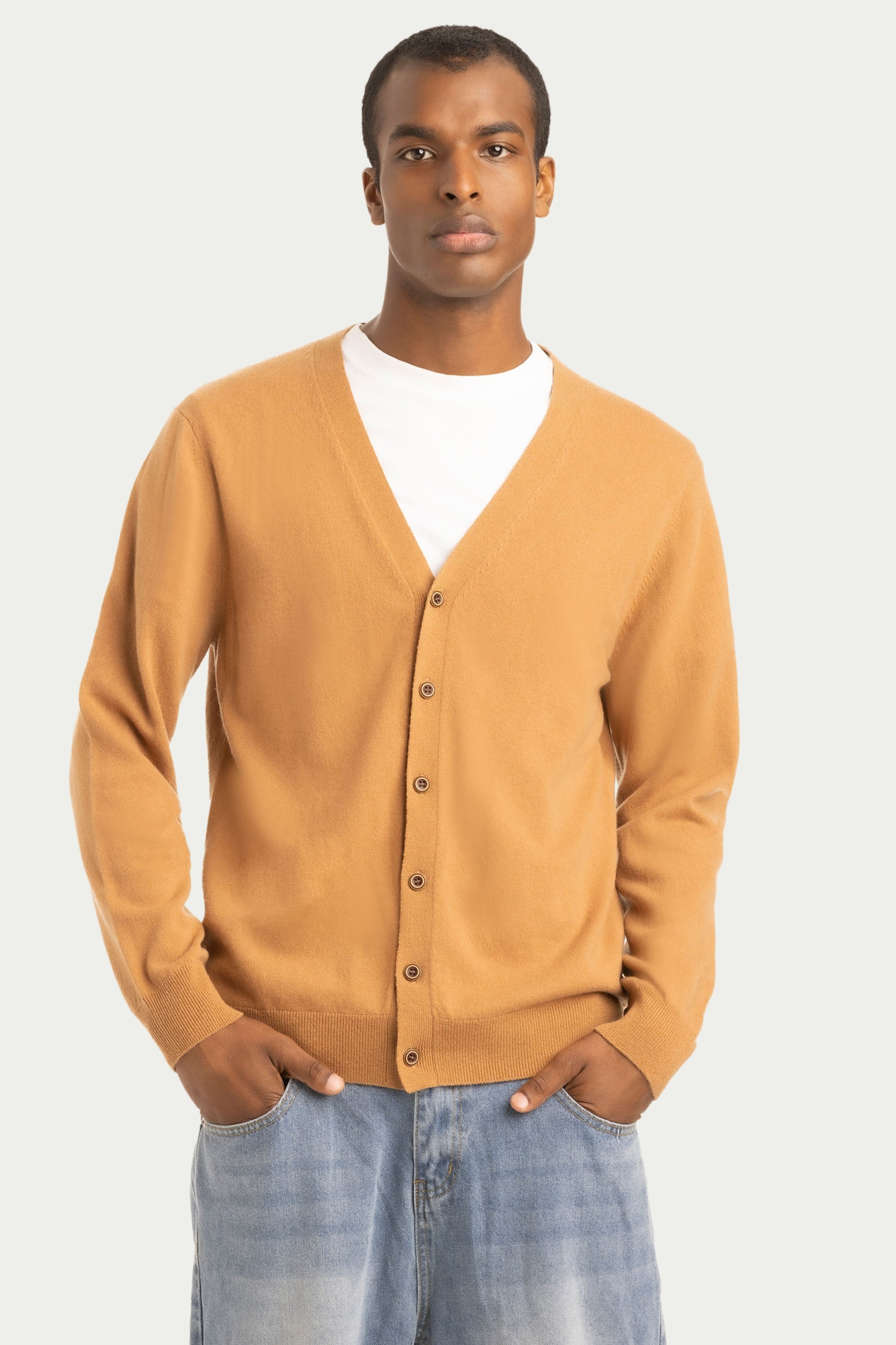 Daily Men's V Neck Cardigan - SOLOVA MOVE