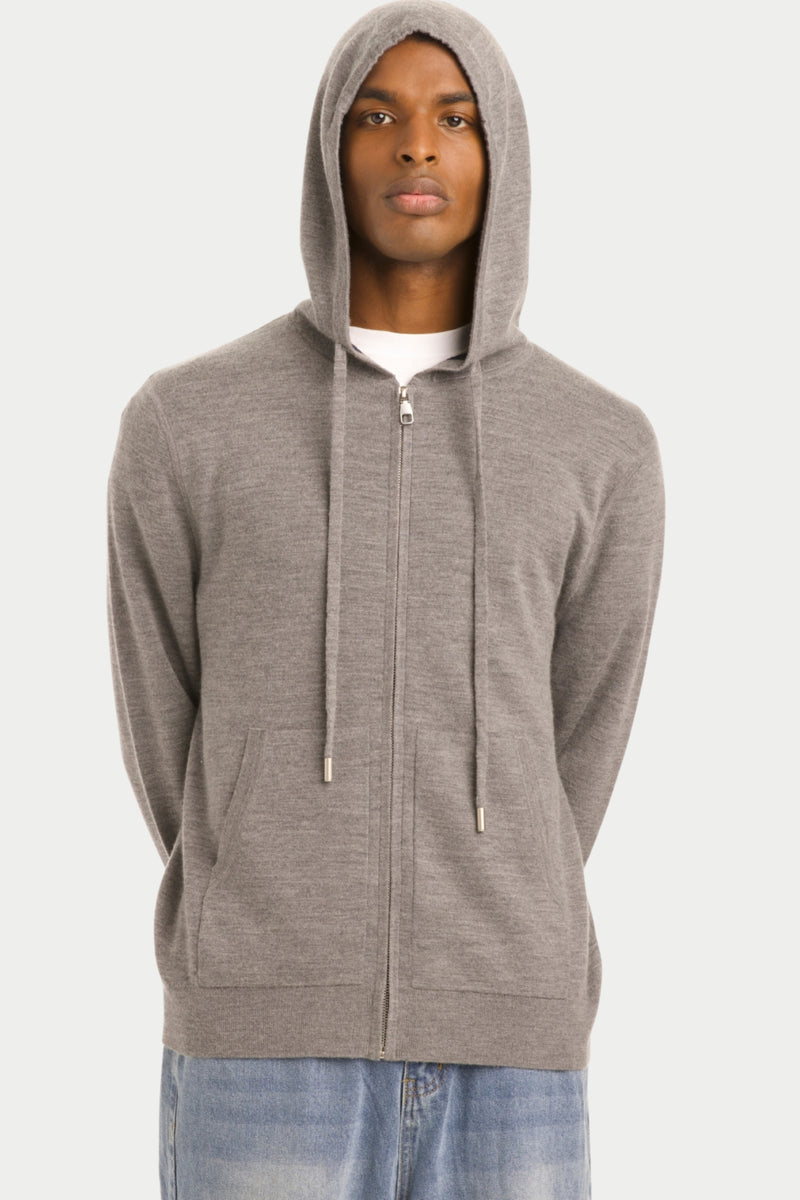 Men's Wool-Cashmere Blend Hooded Jacket - SOLOVA MOVE