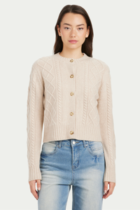 Jane Cable Knit Cashmere Cardigan - SOLOVA MOVE