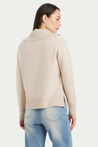 Anna Cashmere Blend Half Zip Sweater - SOLOVA MOVE