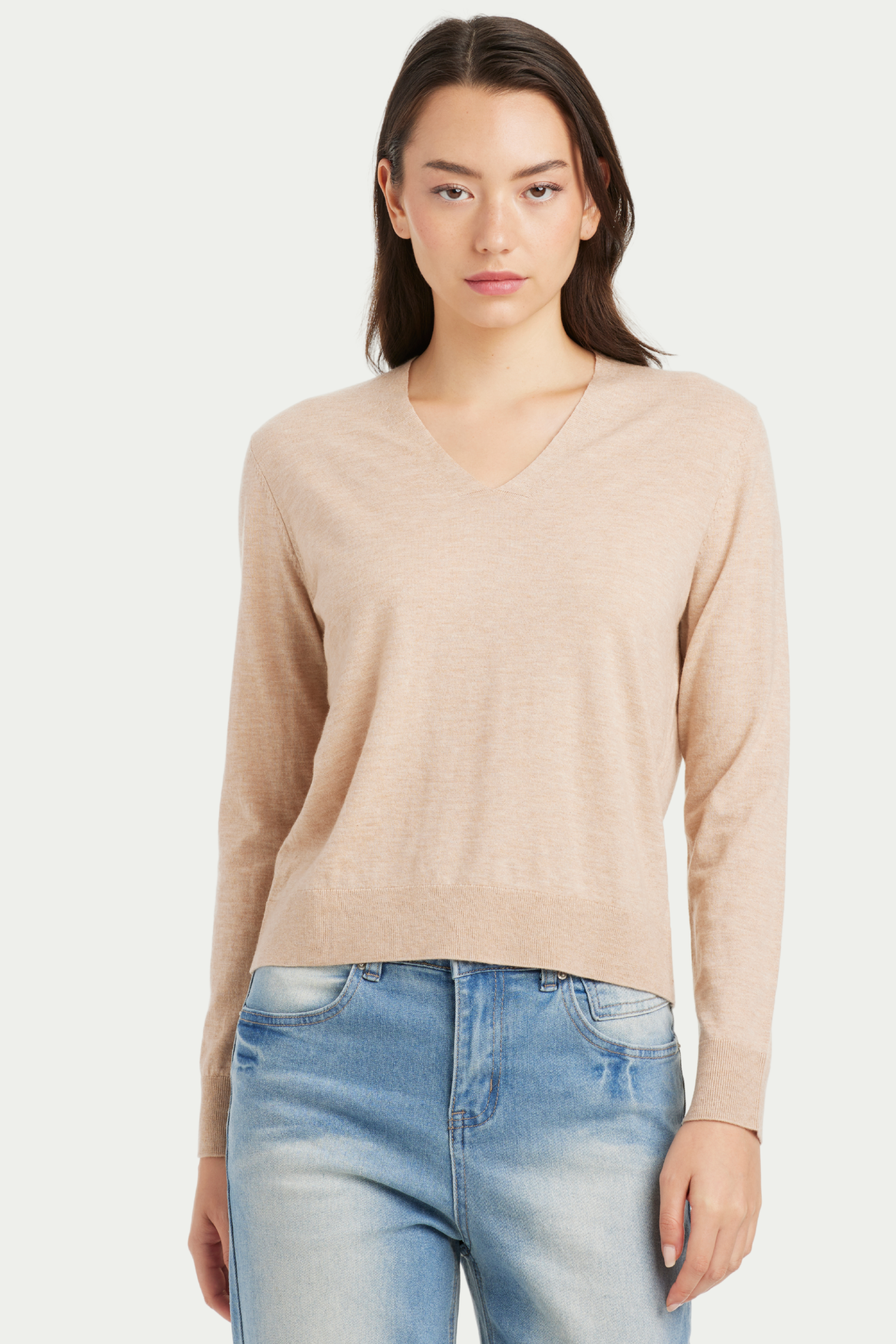 Hanna V Neck Cashmere Sweater - SOLOVA MOVE