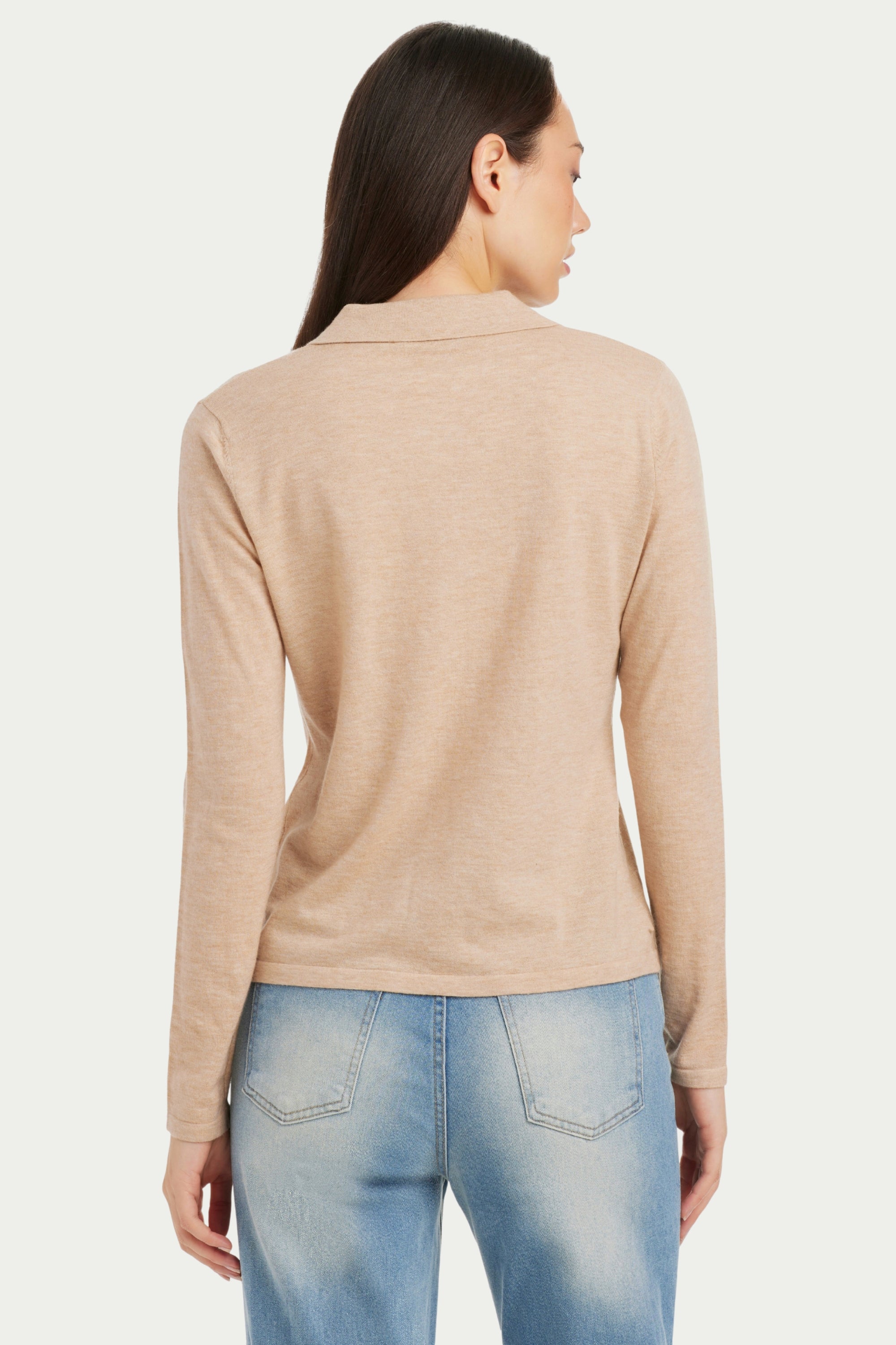 Lucie Cashmere Long Sleeve Polo - SOLOVA MOVE