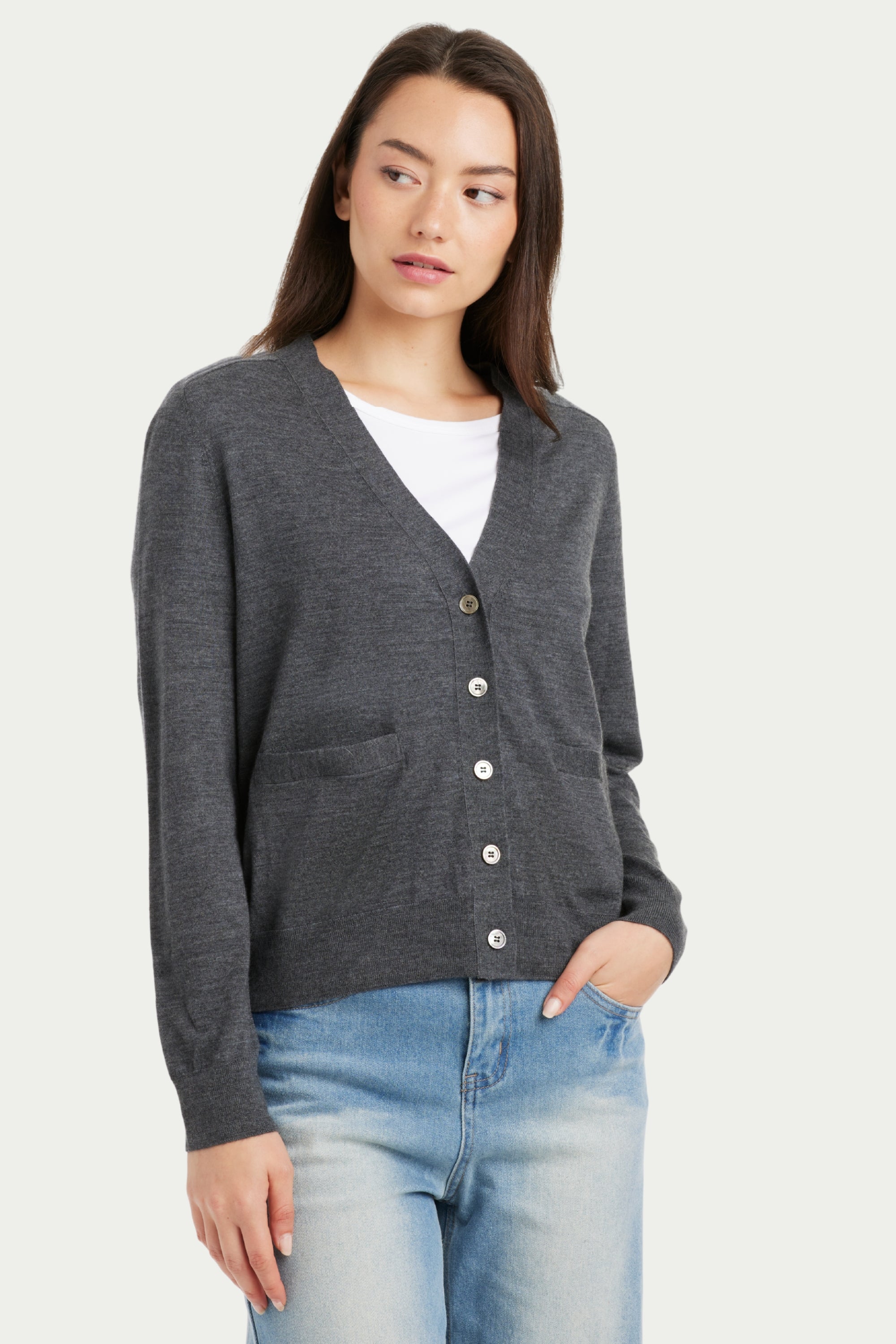 Lorna V Neck Pocket Front Cardigan - SOLOVA MOVE