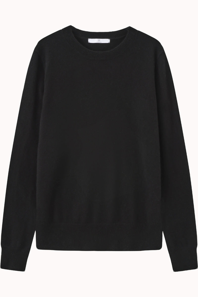 Lightweight Baby Cashmere Crewneck-Black