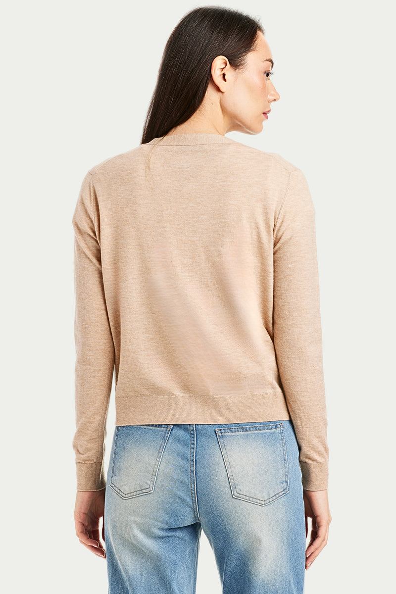 Loise Cashmere Button Front V Neck Cardigan - SOLOVA MOVE