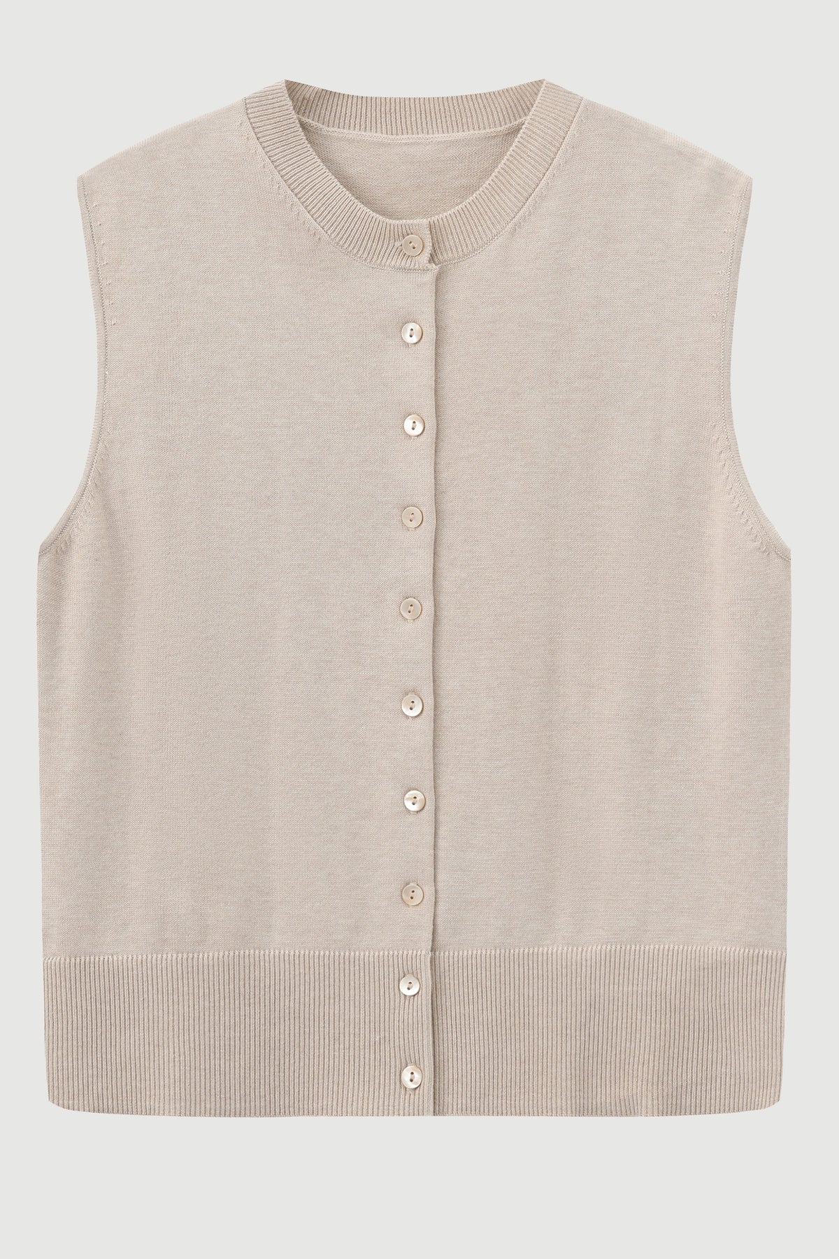 Cotton-Silk-Cashmere Sleeveless Cardigan - SOLOVA MOVE