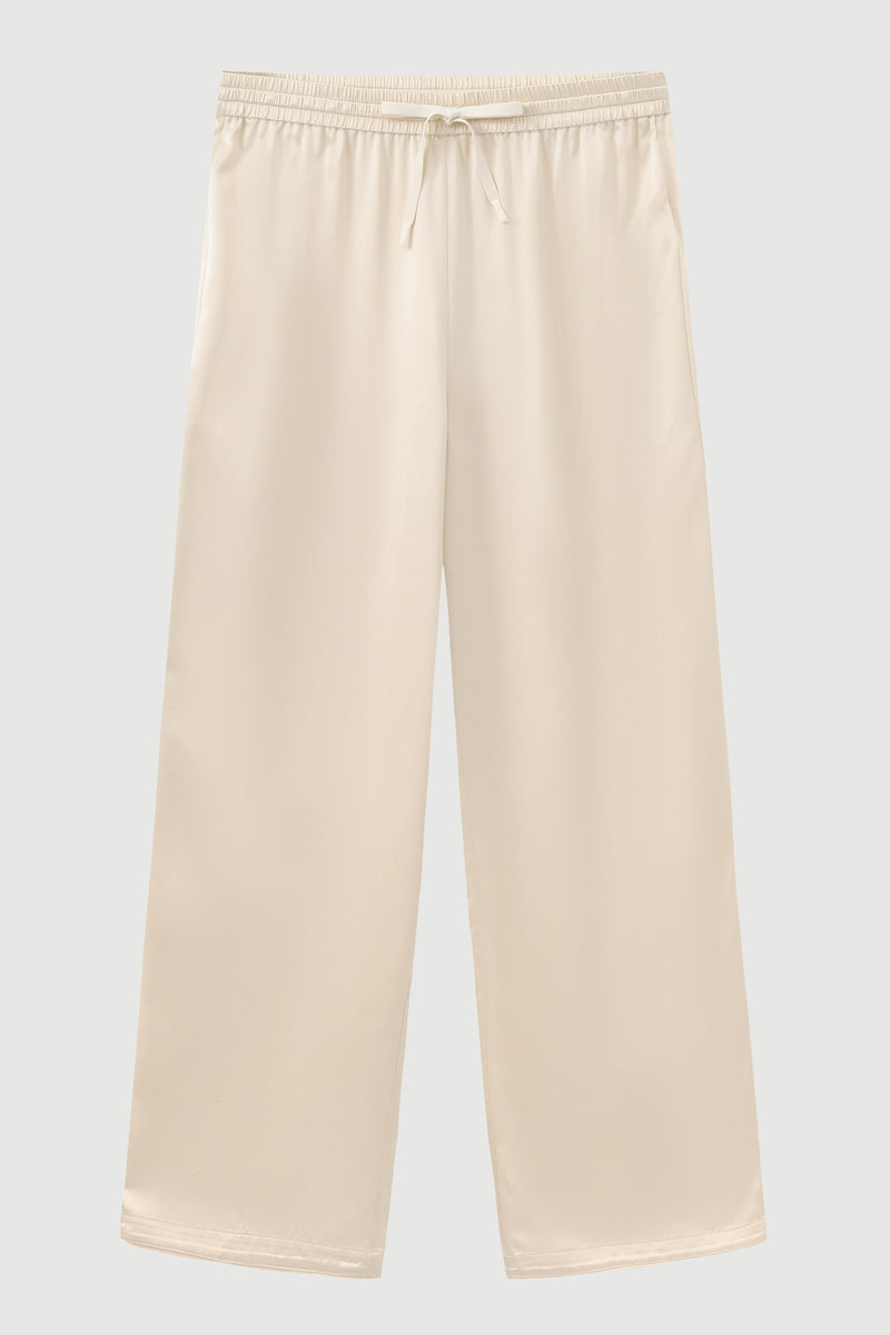 Women’s 100% Silk Pajama Set - Beige - SOLOVA MOVE