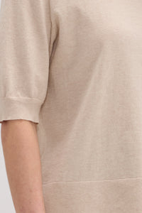 Cotton-Silk-Cashmere Crewneck Short Sleeve Knit - SOLOVA MOVE