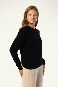 Daily Women's Cashmere Crewneck — White - SOLOVA MOVE