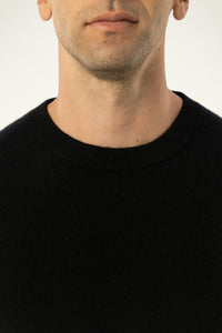 Daily Men's Cashmere Crewneck — Black - SOLOVA MOVE