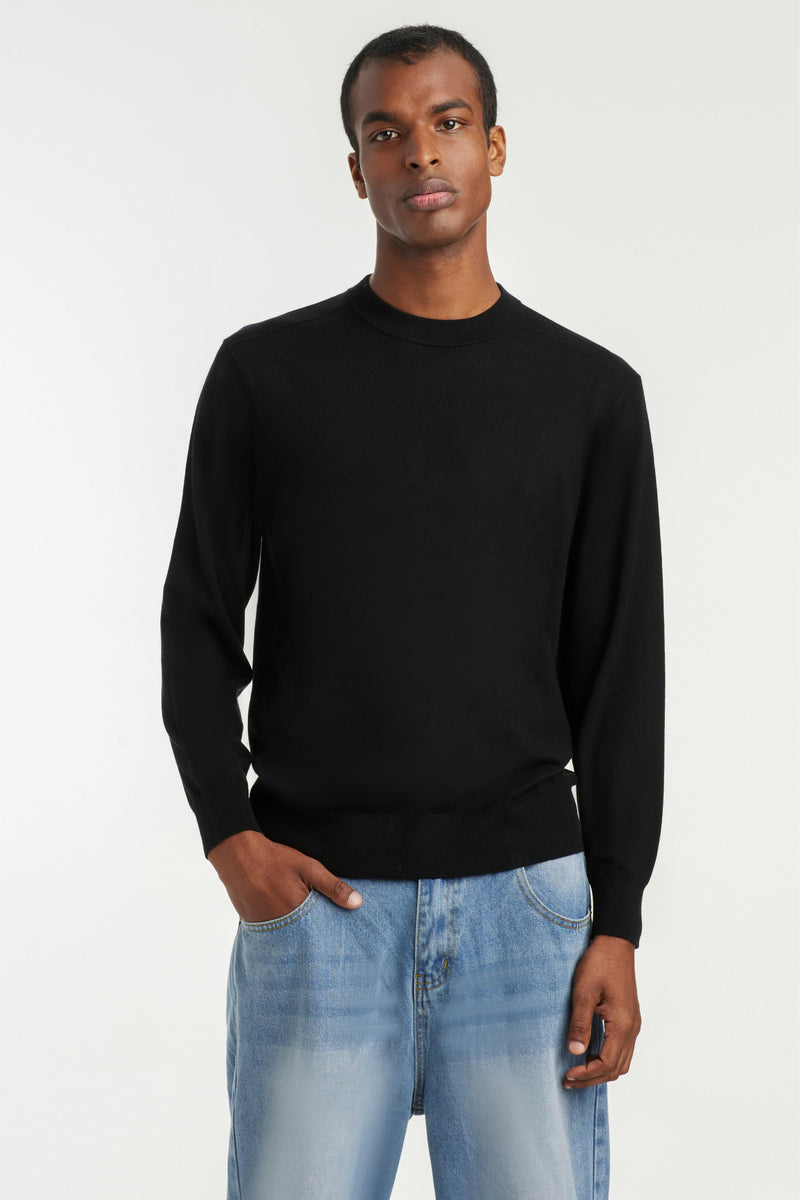 Men's Wool-Cashmere Blend Crewneck Sweater - SOLOVA MOVE