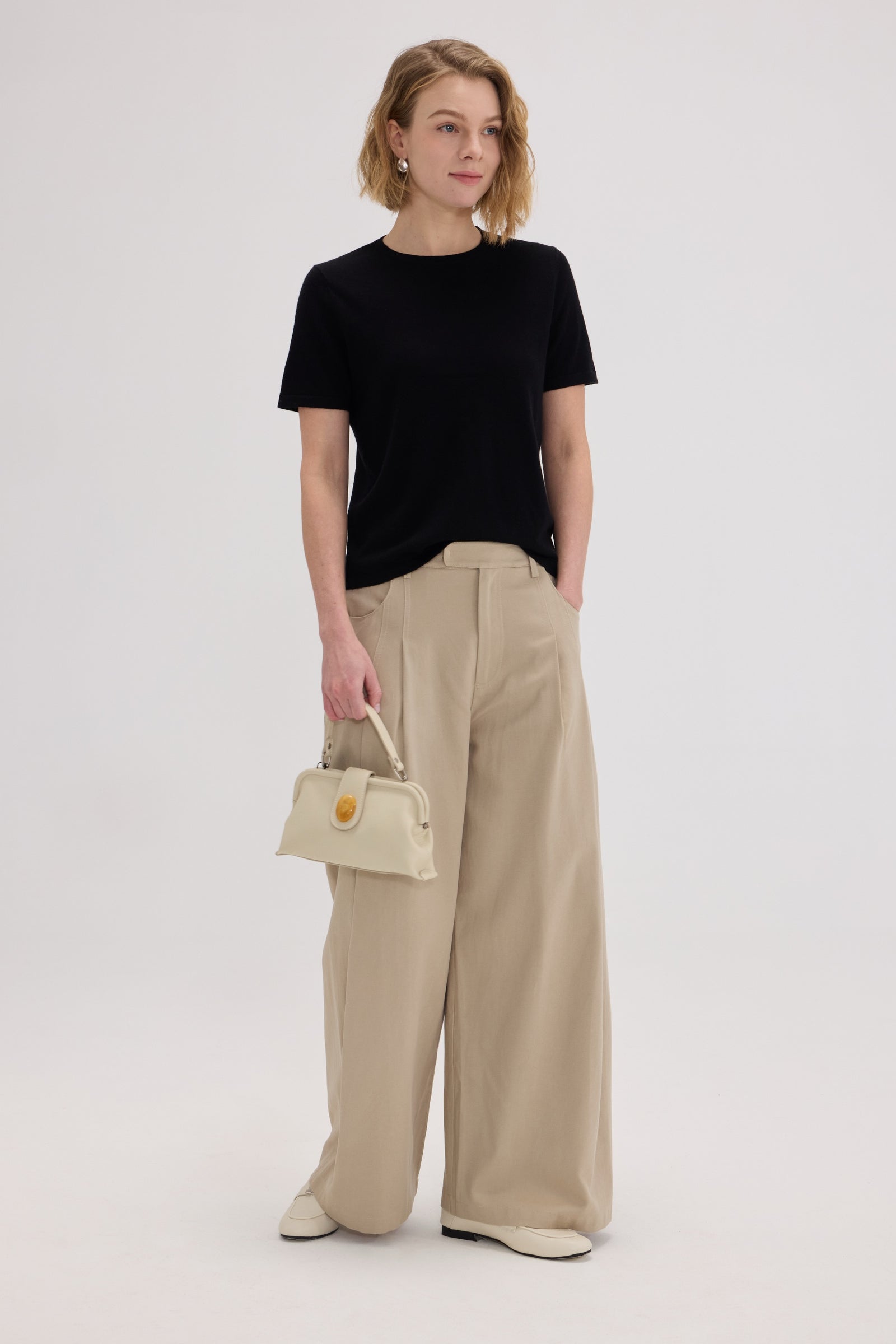 Samantha Wool-Cashmere Blend T-shirt - SOLOVA MOVE