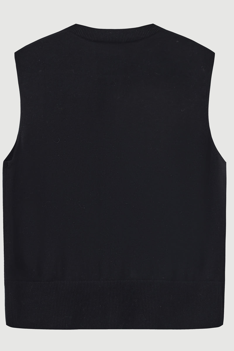 Cotton-Silk-Cashmere Sleeveless Cardigan - SOLOVA MOVE