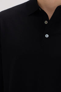 Men's Long Sleeve Cashmere Blend Polo Sweater - SOLOVA MOVE