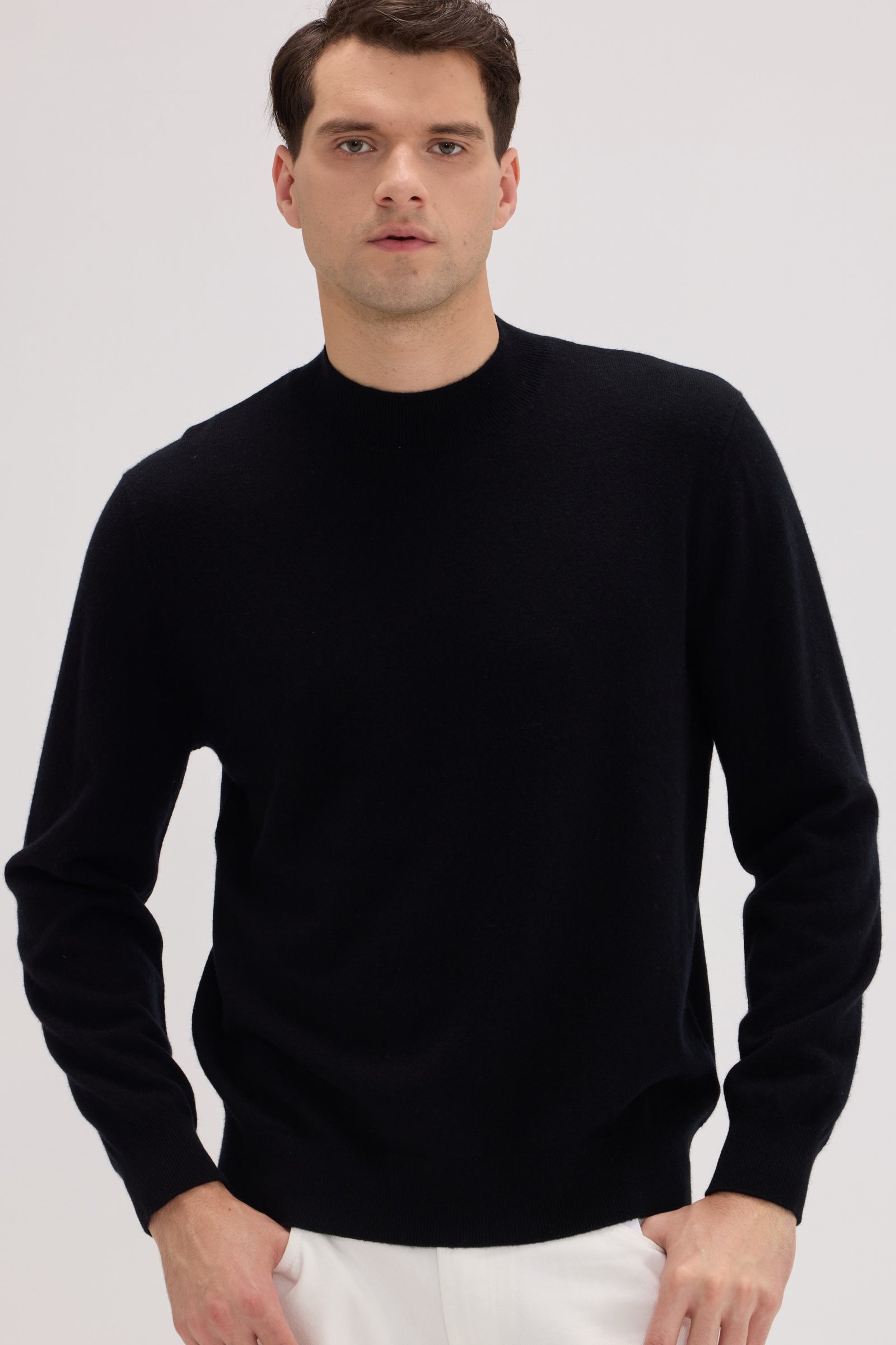 Men's Cashmere Half Neck Sweater - SOLOVA MOVE