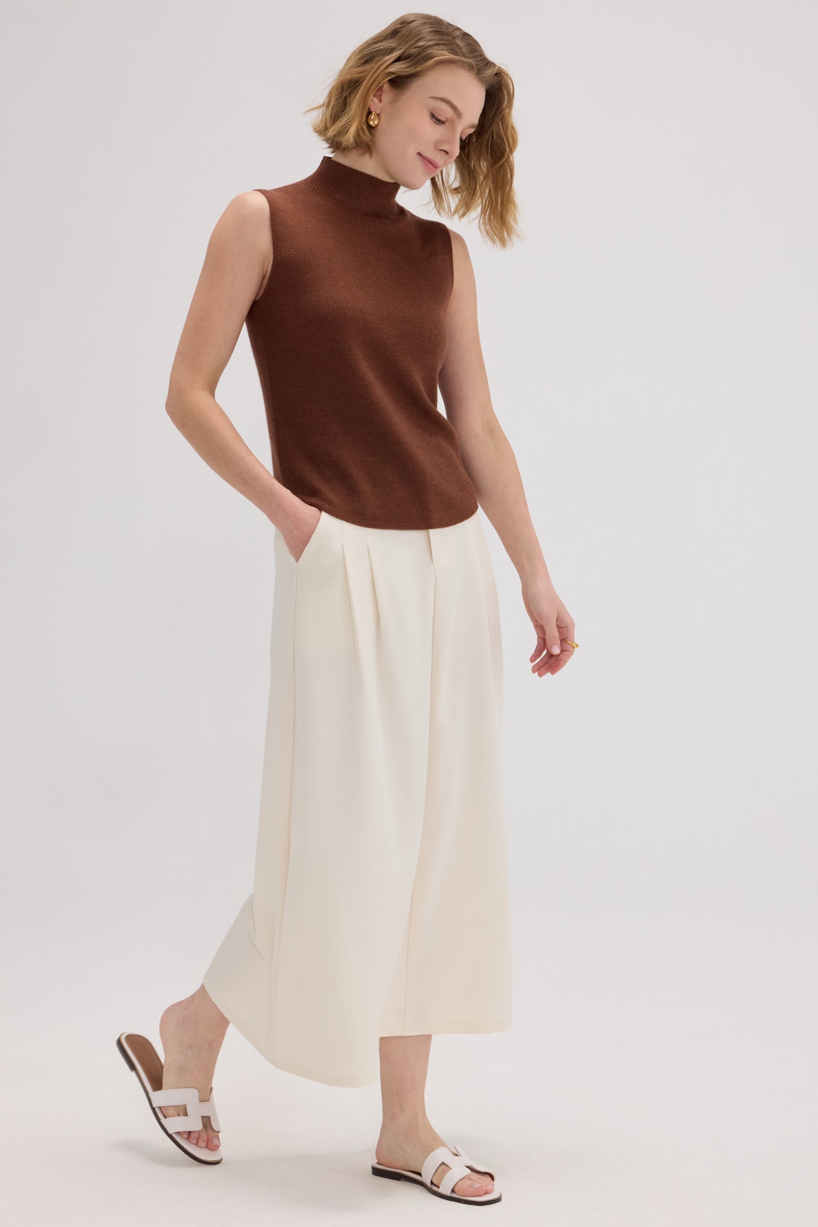 Gina Cashmere Blend Vest-Top - SOLOVA MOVE