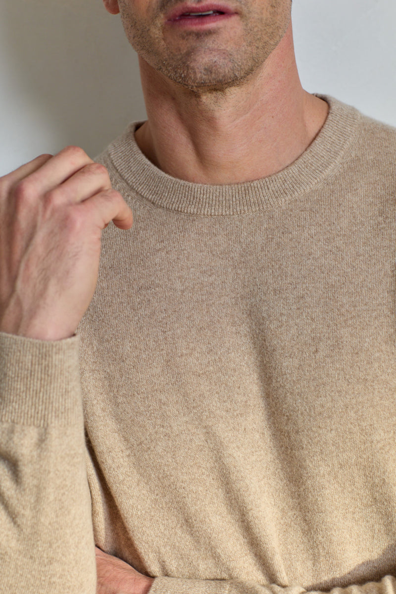 Daily 100% Cashmere Men's Crew Neck Sweater - SOLOVA MOVE