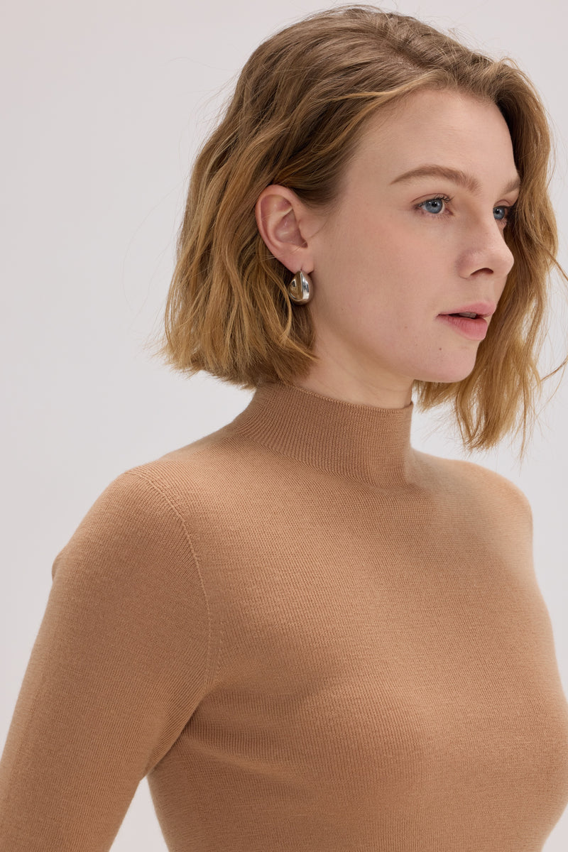 Sori Half Neck Cashmere Blend Top