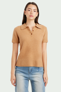 Gabby Cashmere Short Sleeve Polo - SOLOVA MOVE