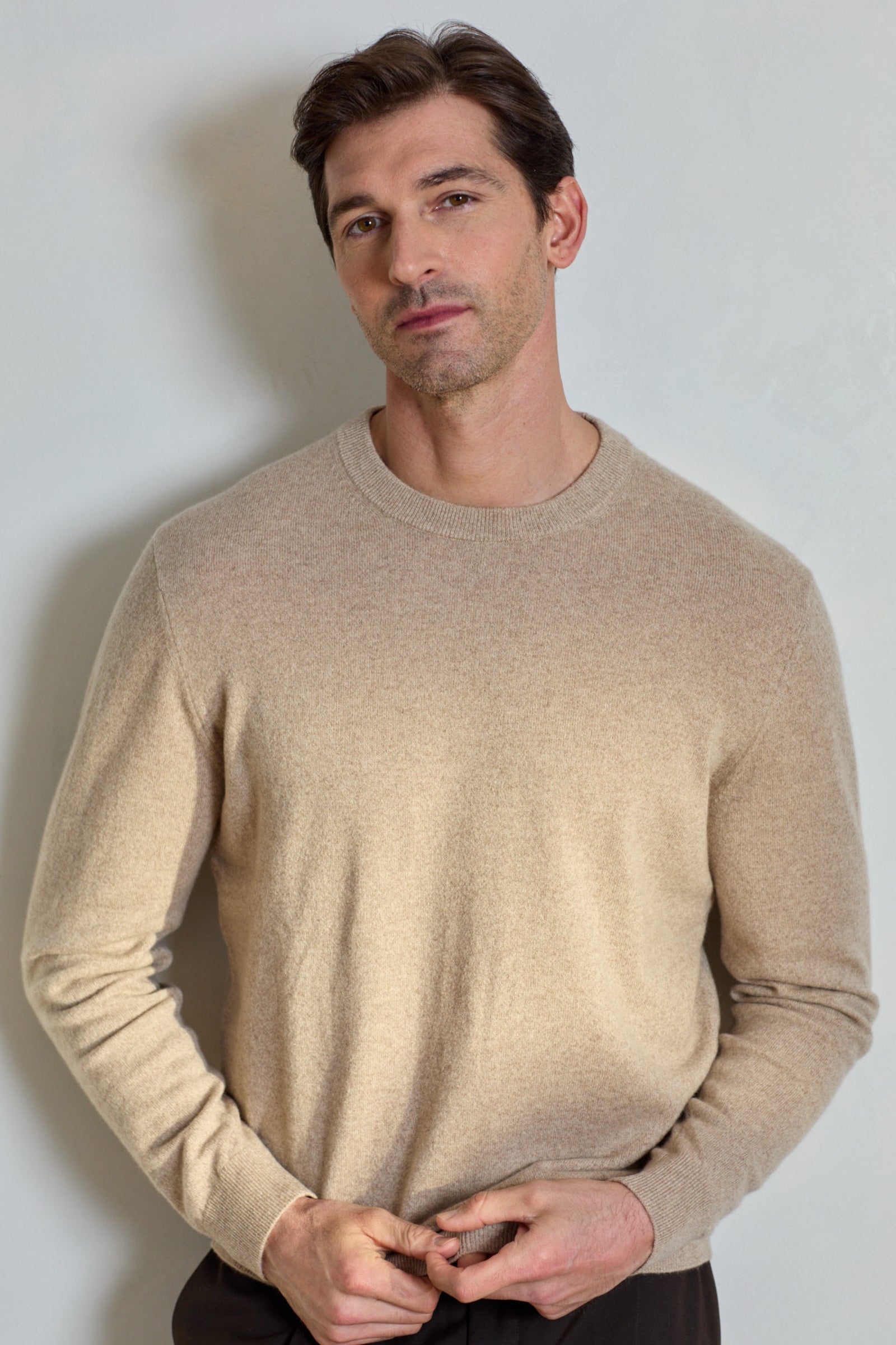 Daily 100% Cashmere Men's Crew Neck Sweater - SOLOVA MOVE