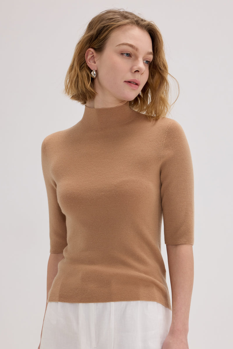 Sori Half Neck Cashmere Blend Top