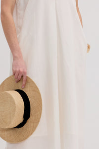 100% Linen V-Neck Sleeveless Maxi Dress - SOLOVA MOVE